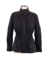 Style &amp; Co Womens Petite PXL Deep Black Cotton Utility Jacket NWT AS18 - $39.19