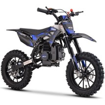 MotoTec Dirt Bike 50cc 2-Stroke Kids Gas Bike in Blue MotoTec Thunder - $469.00