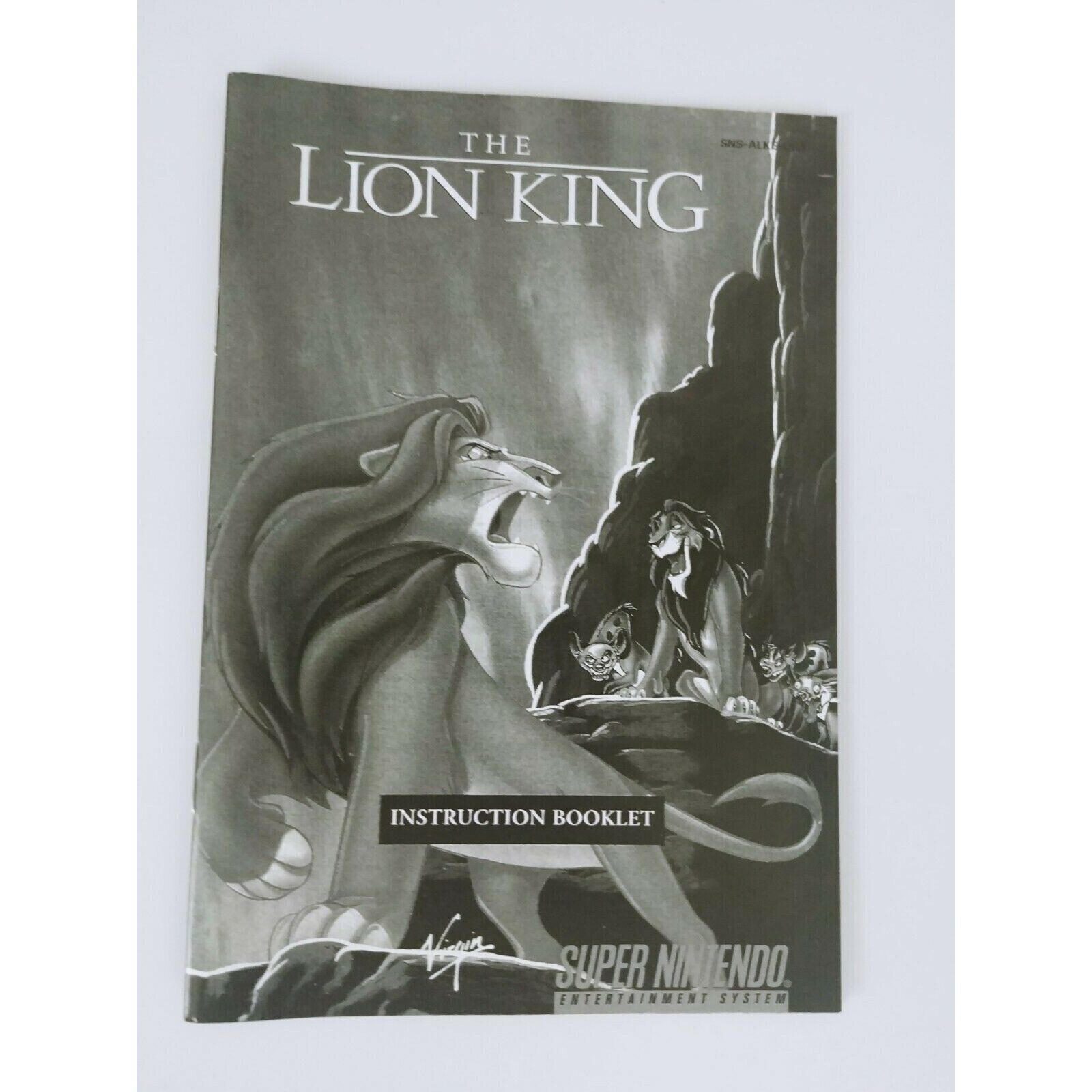 Disney&#39;s The Lion King Super Nintendo SNES Instruction Manual Booklet ONLY - $2.85