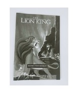 Disney&#39;s The Lion King Super Nintendo SNES Instruction Manual Booklet ONLY - $54.16 MXN