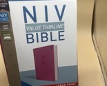NIV Value Thinline Bible [Large Print, Pink] by Zondervan (2017, Imitati... - £12.63 GBP