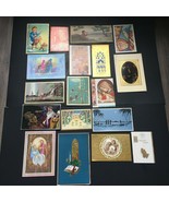 Lot of 18 Vtg USED Religious Christmas Holiday New Year Greeting Cards C... - £14.70 GBP