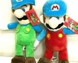 Nintendo Super Mario Plush Large 12&quot; MARIO &amp; LUIGI ICE set of 2 toys . L... - $32.33
