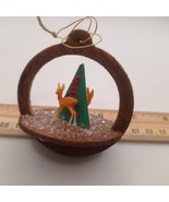 MCM VTG circle Deer Christmas Tree Ornament - $420.36 MXN