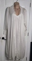 Val Mode Vintage Nightgown Lingerie Dress with Robe ~ Sz 1X ~ White ~ Long - $67.49