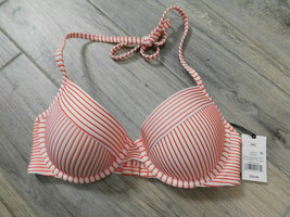 Shade &amp; Shore Women&#39;s Coral Stripe Light Lift Bikini Top - Size 34C - £15.75 GBP