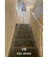 Wedding white veil 1 tier 300 cm (118&#39;&#39;) with personalized letteringin - €69,54 EUR