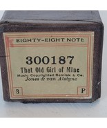 Eighty Eight Note 300187 That Old Girl Of Mine Player Piano Roll Vintage... - $7.43