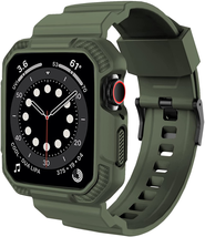 Rugged Apple Watch Band Strap Bumper Case Shockproof Iwatch Ultra SE2 8 7 6 5 4  - £21.15 GBP+