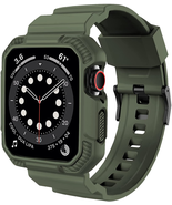 Rugged Apple Watch Band Strap Bumper Case Shockproof Iwatch Ultra SE2 8 ... - £21.08 GBP+