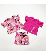 NWT 3-6 Month Baby Gap 3 Item Outfit Flutter Sleeve Tshirt Shorts Girl Pink - $233.40 MXN
