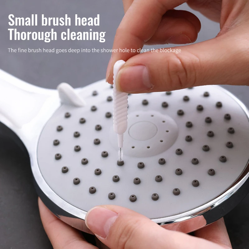 House Home 10Pcs Shower Head Hole Cleaning Brush White Small Brush Pore Gap Clea - £19.66 GBP