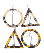 4 Pieces Tortoise Hair Clips Celluloid French Design Barrettes Acrylic R... - €16,13 EUR