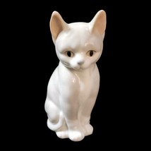 Vintage Otagiri Porcelain Sitting Kitty Cat Gray White Figurine 6.25&quot; Tall Japan - £11.10 GBP