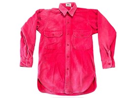 Vintage REI Button Up Shirt Adult Red Made in USA 16x28 Patina/Faded - £13.01 GBP