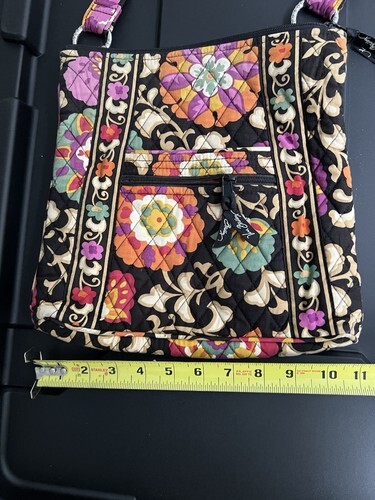 Vera Bradley Midnight Wildflowers Suzani Hipster Crossbody Bag - See Pictures Item image 9