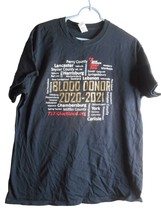 Black Gildan Heavy cotton Graphic T Shirt Sz L Blood Donor Central PA 20... - $29.99
