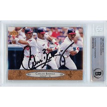 Carlos Baerga Cleveland Indians Auto 1996 Upper Deck Baseball BAS Signed... - $68.58