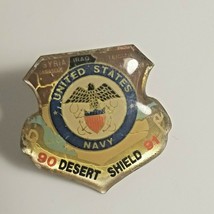Vintage 1991 Operation Desert Shield US Navy Hat Pin  - £10.21 GBP