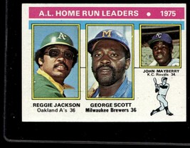 1976 Topps #194 Reggie Jackson / George Scott / John Mayberry LL VG-B106R1 - $39.60