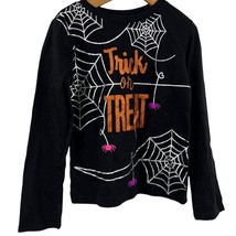 Halloween Trick or Treat Long Sleeve Sparkly Tee Size 4-5 - £5.41 GBP