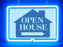 Open House Real Estate Rent Shop (Pattern 4) Advertising Neon Sign - £64.13 GBP