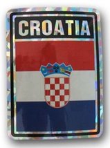 AES Wholesale Lot 6 Croatia Country Flag Reflective Decal Bumper Sticker Best Ga - £6.96 GBP
