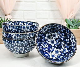 Ebros Made in Japan Ming Design 12oz Rice Soup Cereal Porcelain Bowls Se... - £26.93 GBP