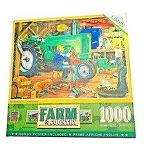 Farm Country Linen Jigsaw Puzzle The Restoration Farm Tractor 1000 piece... - $14.95