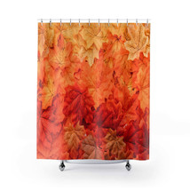 Flat Fall Leaves Stylish Design 71&quot; x 74&quot; Elegant Waterproof Shower Curtain for  - £56.94 GBP