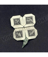 4 LEAF CLOVER Money Origami - Dollar Bill Art - Good Luck Charm - Plant ... - $27.09 CAD
