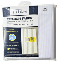 Titan Premium Fabric Shower Curtain / Liner Never Leak 70x72in White - £26.37 GBP