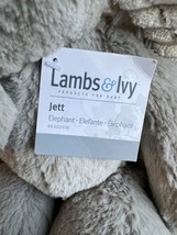 Lambs &amp; Ivy Jungle Safari Gray Plush Elephant Stuffed Animal Toy Plush Jett NOS - £23.74 GBP