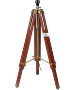 Cherry Finish Wood Surveyor Tripod Floor Lamp Lighting Adjustable Height... - $2,431.39 MXN