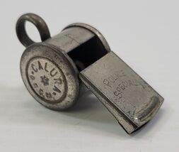 *B1) Rare Antique German Police Special Metal Whistle Calura DRGM Germany - $64.34