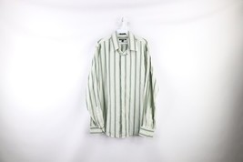 Express 1MX Mens Large Striped Modern Fit Stretch Collared Button Shirt ... - $24.70