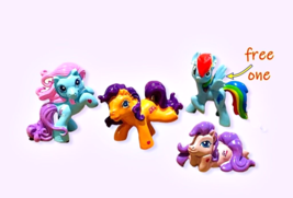 My Little Pony Mini Figures 1.5 Inch PVC Cake Toppers Lot of 3 (+1 free) G3 - £6.28 GBP