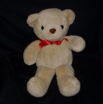 16" Vintage 1996 Ganz Brown Tan Cuddle Teddy Bear Stuffed Animal Plush Toy W Bow - $42.75