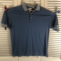 Vintage 80s 90s Staff by Wilson Polo Shirt Blue Gray Collar Nice - £18.84 GBP