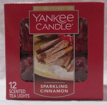 Yankee Candle 12 Scented Tea Light T/L Box Candles Sparkling Cinnamon - £17.11 GBP