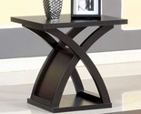 Wooden End Table With X-Cross Support, Espresso - $290.99