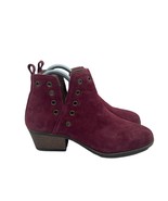 Skechers Lasso Auger Ankle Booties Burgundy Suede Womens Size 7.5 - £31.14 GBP