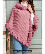 Elegant women's Faux Fur Shawl Pullover - Winter Warm Sweater style for you  - $135.00