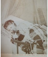 1876 antique stereoview GIRL CHILD SLEEPING w CAT littleton nh victorian... - £33.24 GBP