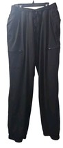 Eddie Bauer Womens Size 12 Pant Black Drawstring Thigh Zip Outdoor Wear - $19.79