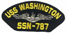 USS Washington SSN-787 Ship Patch - Great Color - Veteran Owned Business - $12.50