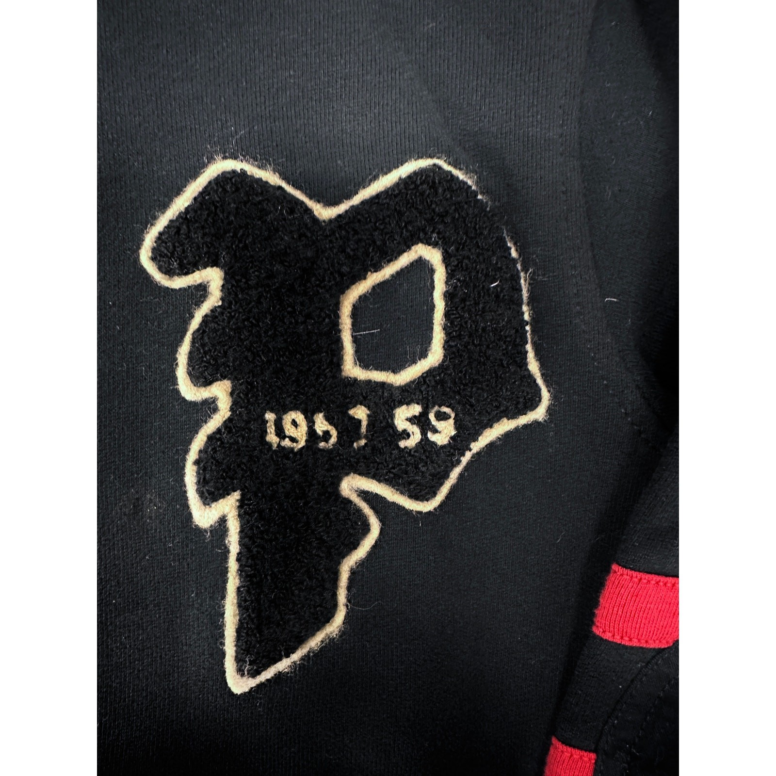 RETRO Polo Ralph Lauren Blue Label Boys 7 Vintage P Cotton Sweatshirt Black NWT Item image 2