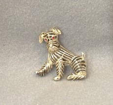 Vintage Dog Brooch Signed Gerry’s ~ Silver Color Metal Measures 1 3/4&quot;  x 1 3/4” - £11.99 GBP