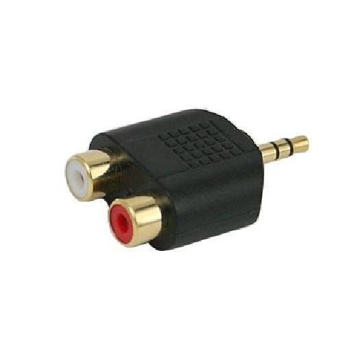 3.5mm Audio Stereo Male Plug to 2 RCA Stereo Jack Female Splitter Adapte... - $3.00