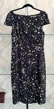 Michael Kors Italy Black &amp; White Print Dress Style#KDU432P Sz 12 $1100 - £342.30 GBP